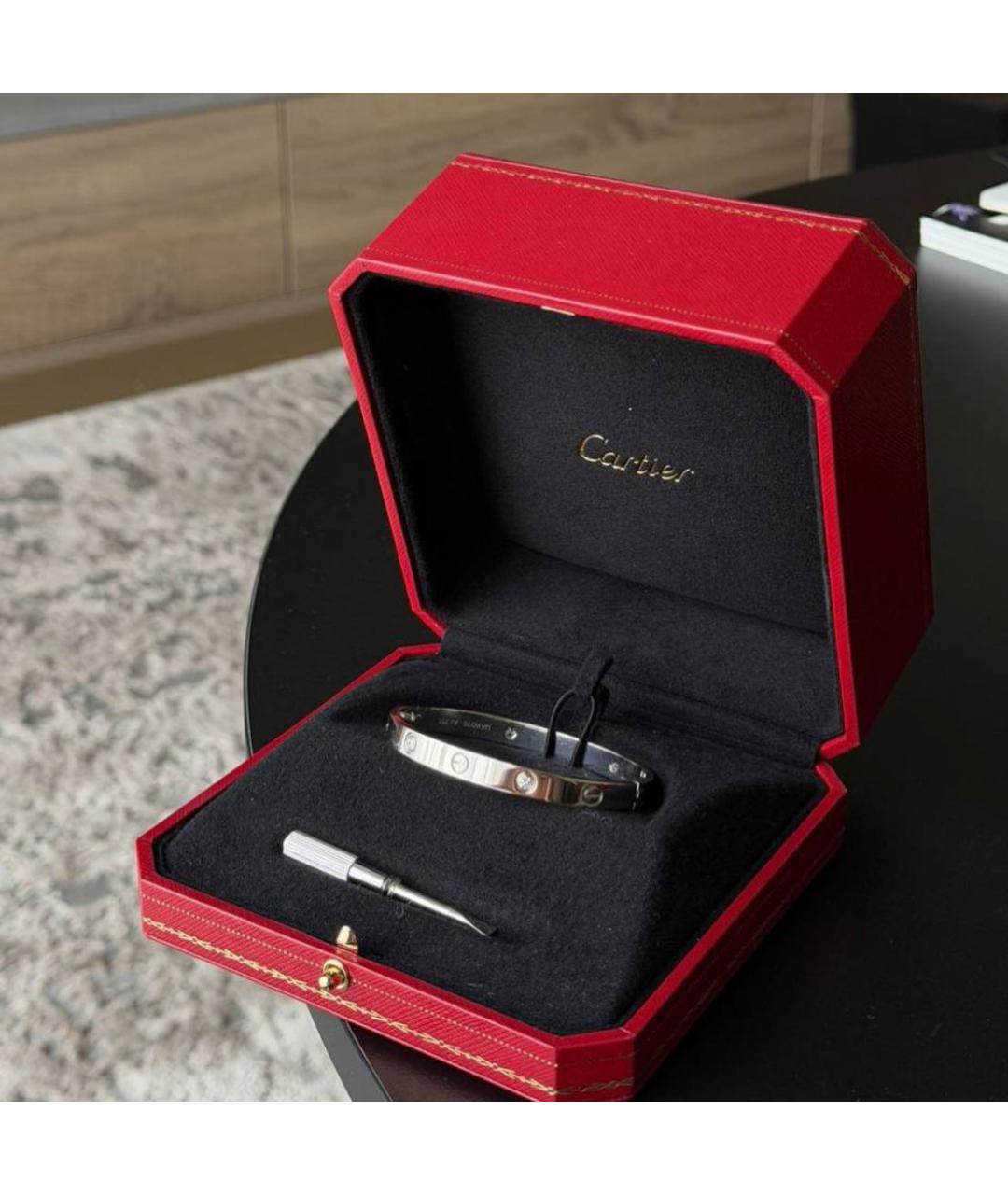 CARTIER Белый браслет из белого золота, фото 3