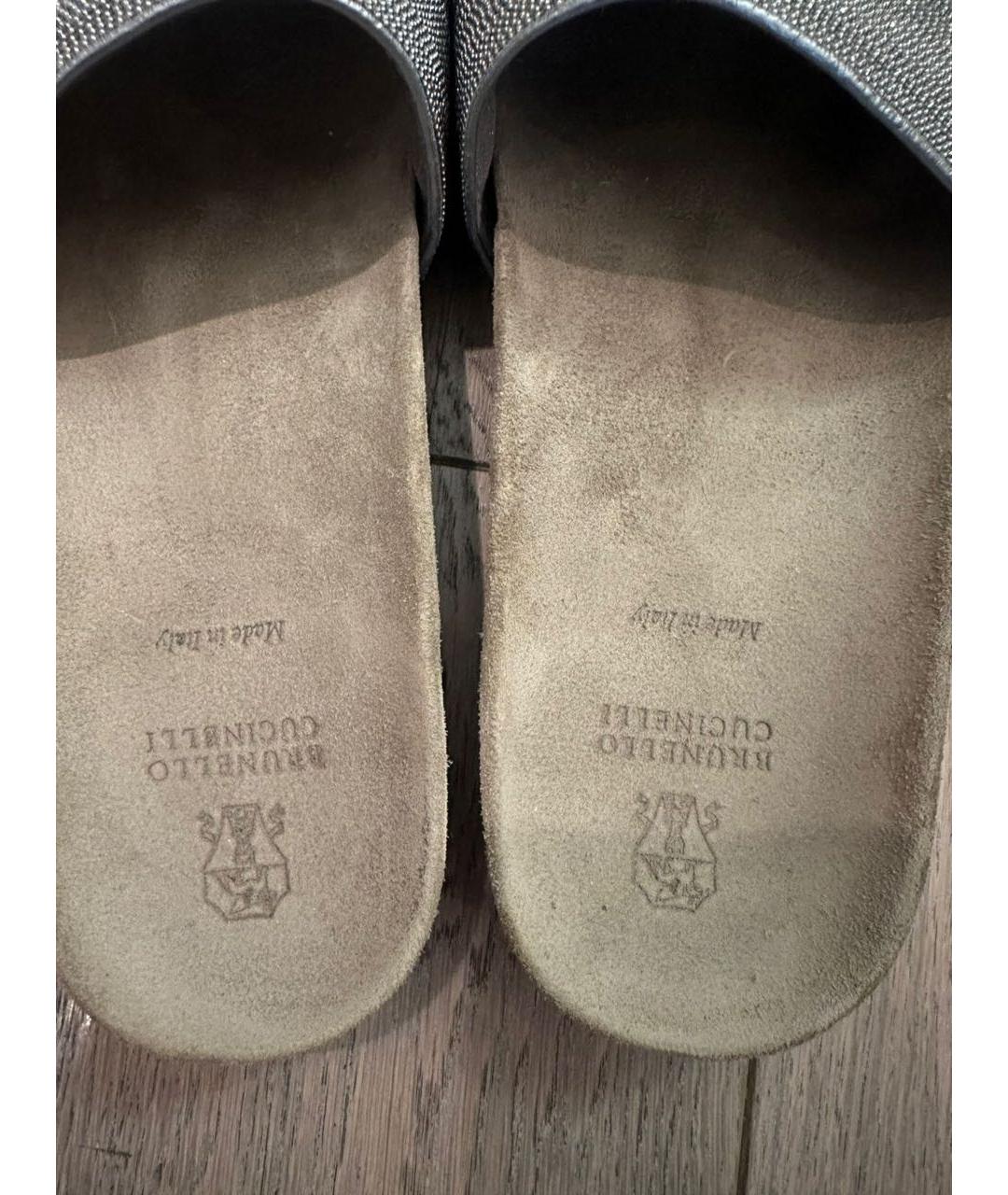BRUNELLO CUCINELLI Бежевые шлепанцы, фото 3