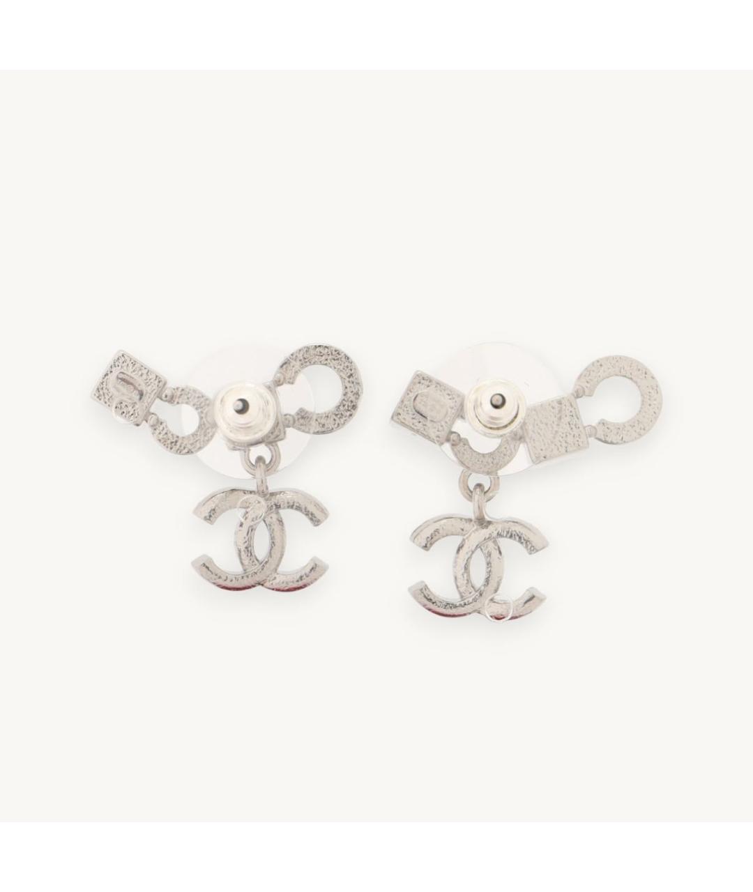 CHANEL Серебряные металлические серьги, фото 2
