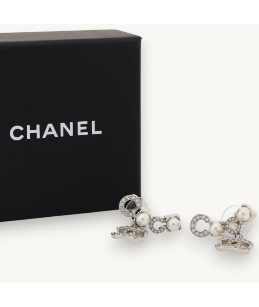 CHANEL Серебряные металлические серьги, фото 4