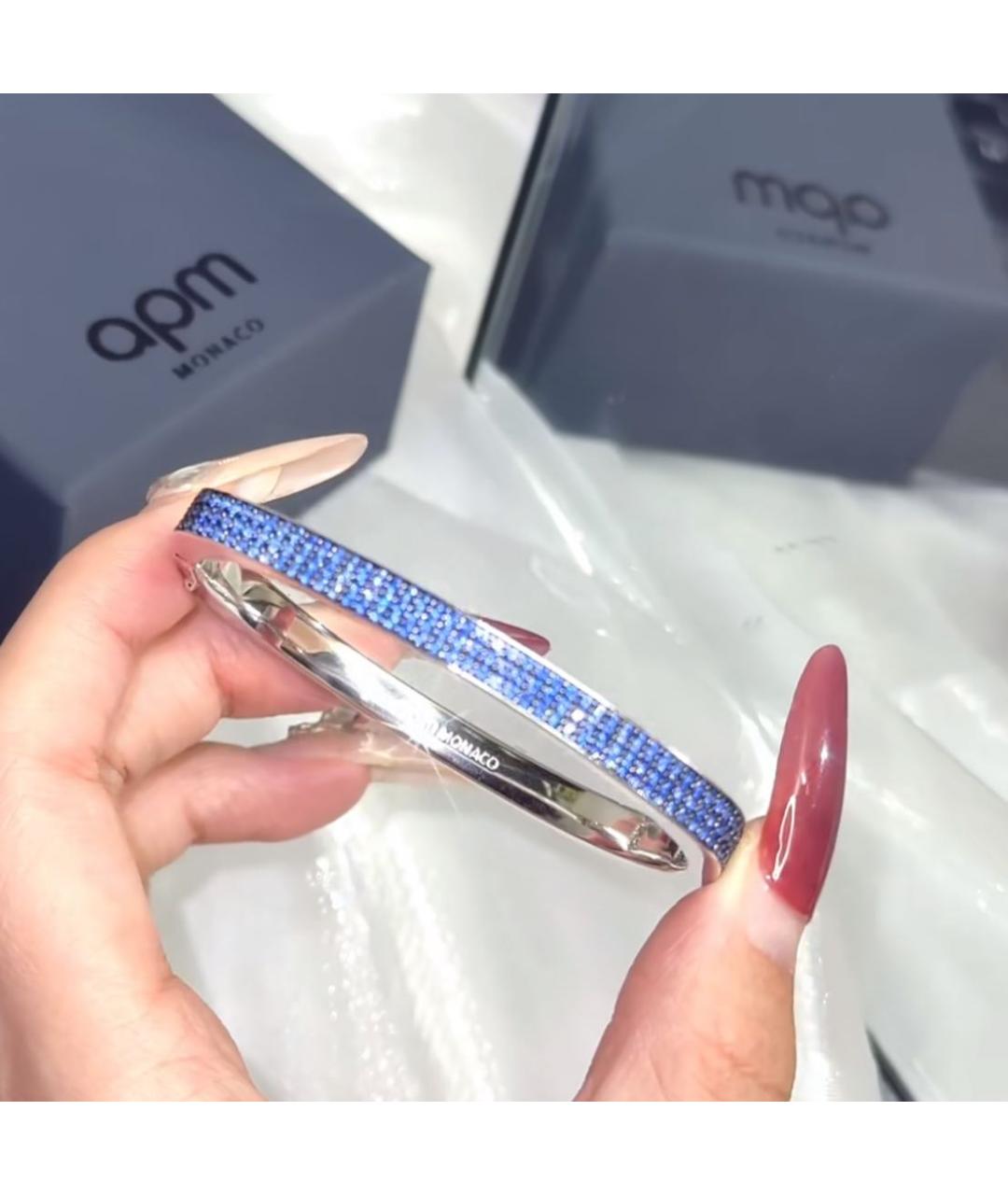APM Monaco Темно-синий серебряный браслет, фото 4
