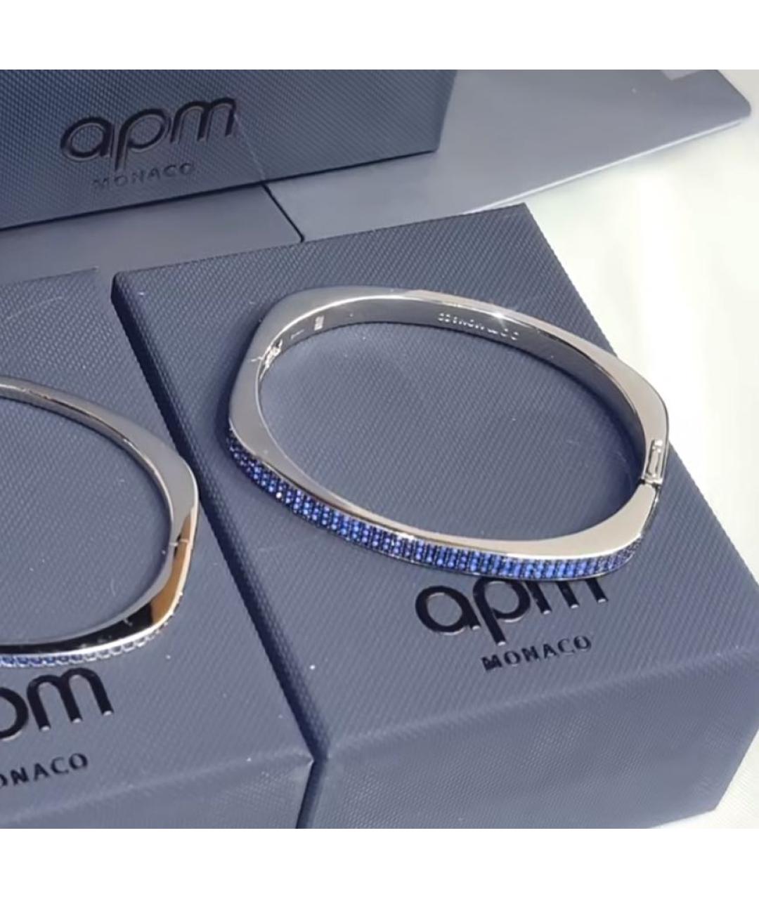 APM Monaco Темно-синий серебряный браслет, фото 7