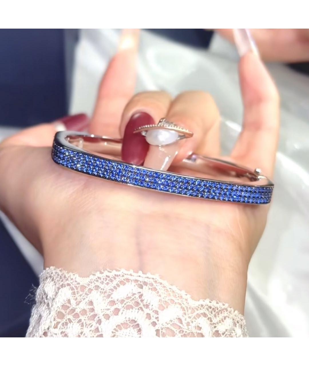 APM Monaco Темно-синий серебряный браслет, фото 5