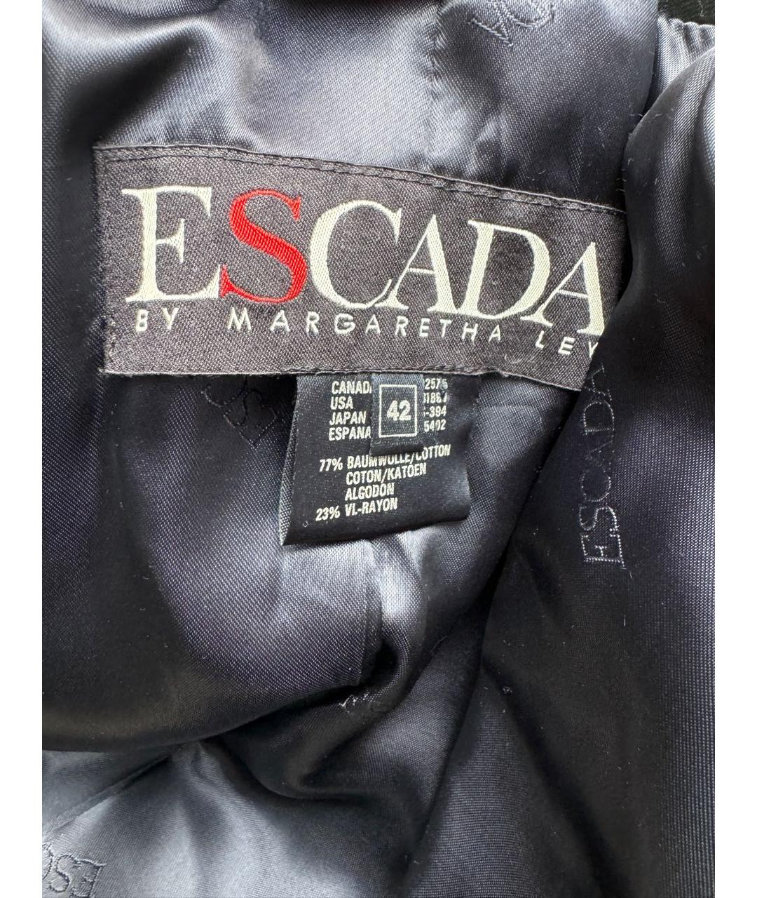 ESCADA Темно-синий бархатный жакет/пиджак, фото 5