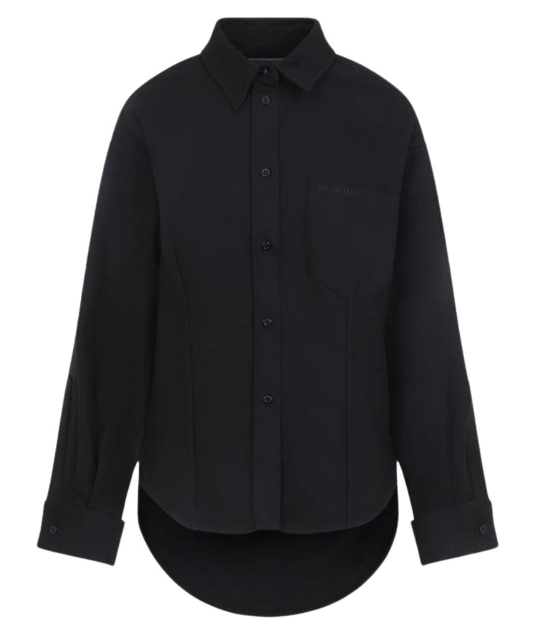 BALENCIAGA Черная хлопковая рубашка, фото 1