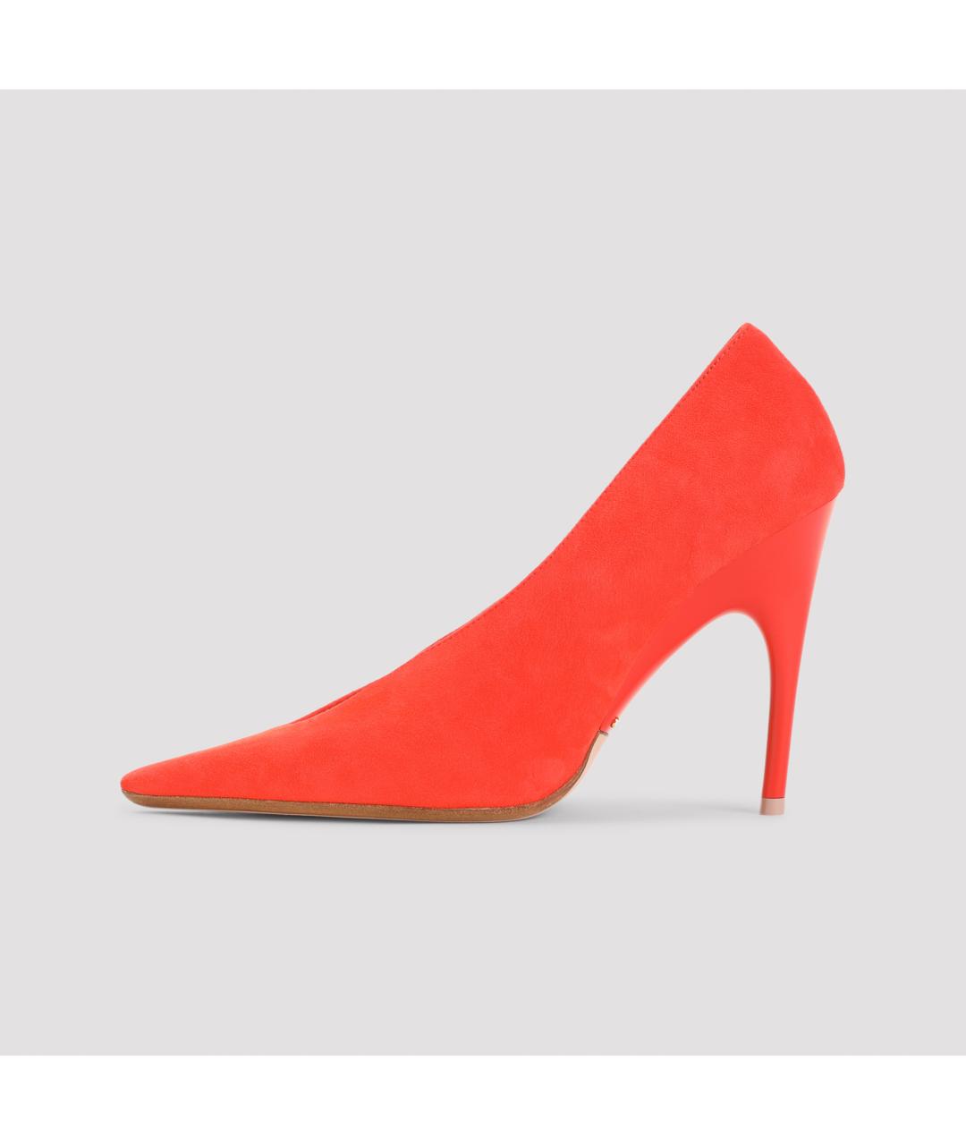 BALENCIAGA Коралловые замшевые туфли, фото 2