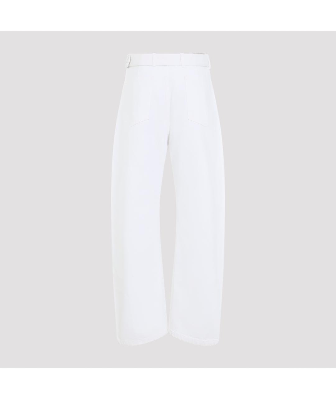 LEMAIRE Белые хлопковые прямые джинсы, фото 2