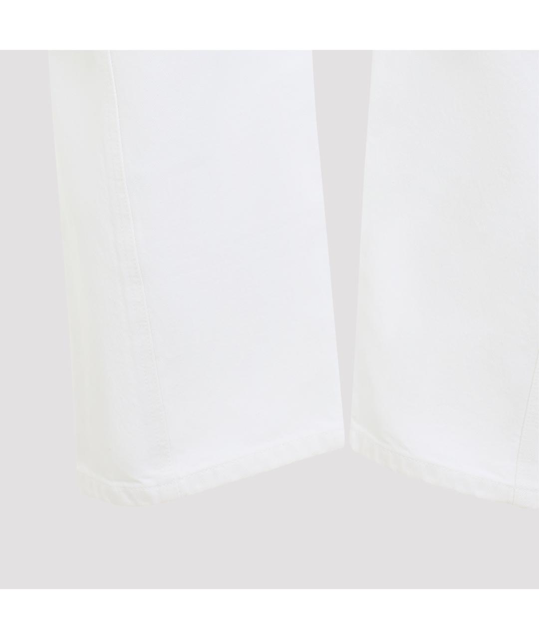 LEMAIRE Белые хлопковые прямые джинсы, фото 3