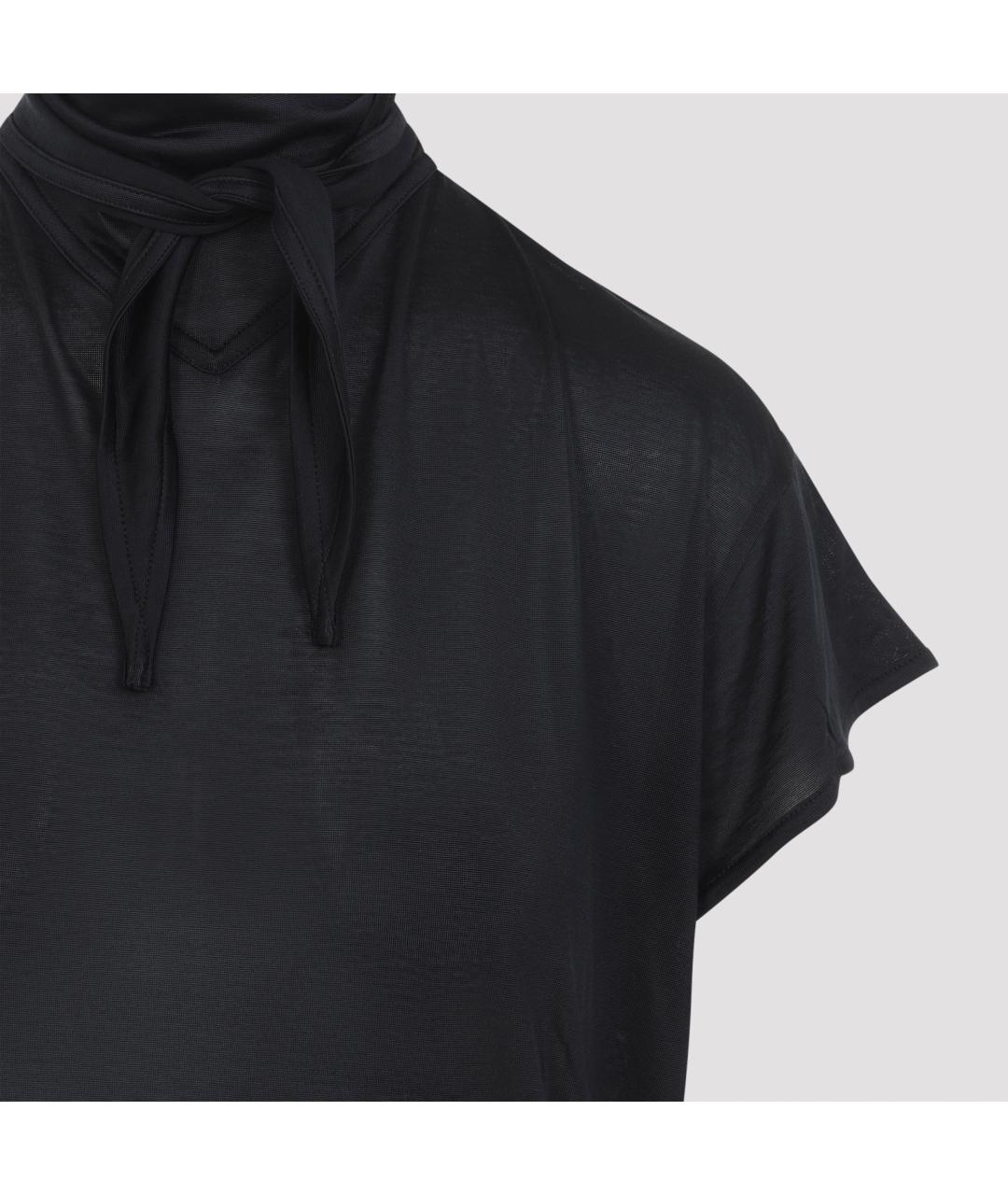 LEMAIRE Черная хлопковая футболка, фото 3