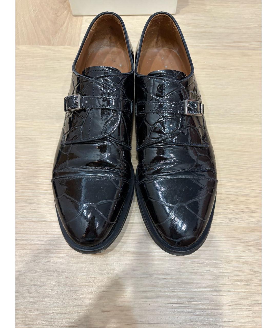 EMPORIO ARMANI Черные лоферы из лакированной кожи, фото 2