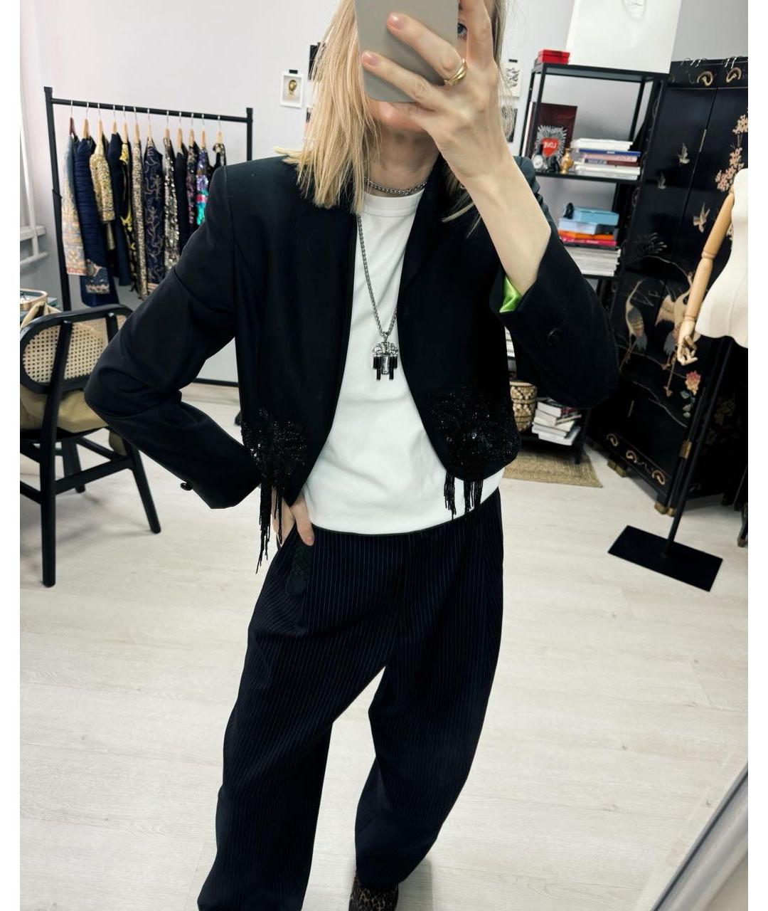 ESCADA Черный шерстяной жакет/пиджак, фото 5