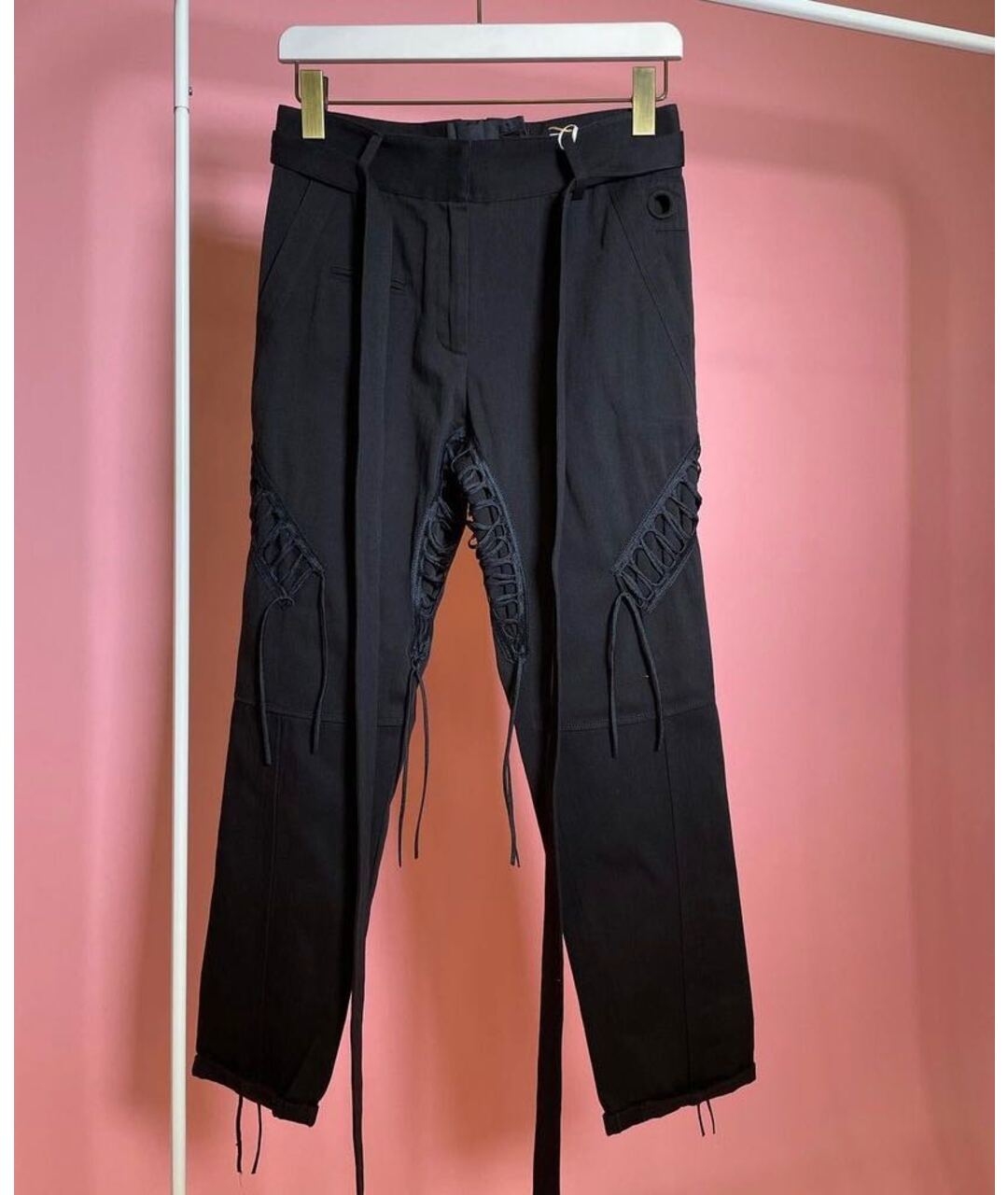SAINT LAURENT Черные прямые брюки, фото 5