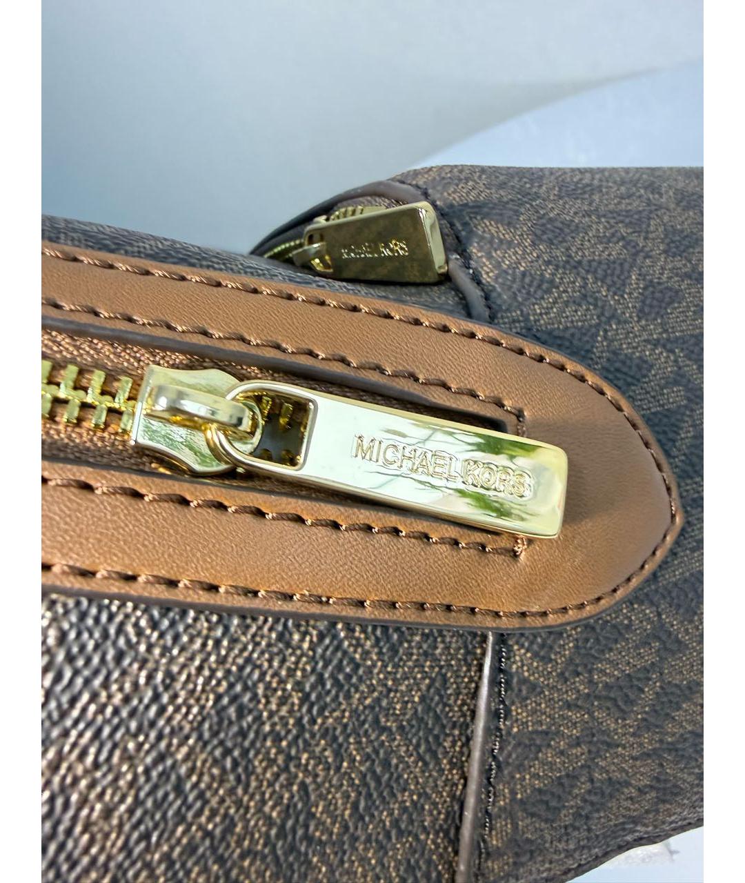 MICHAEL KORS Коричневый кожаный рюкзак, фото 5