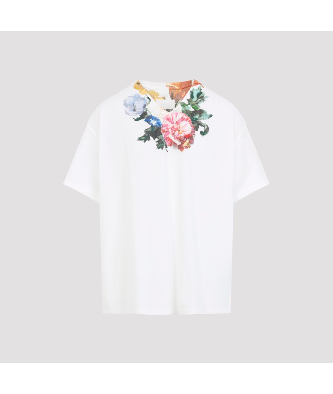 MAISON MARGIELA Белая хлопковая футболка, фото 2