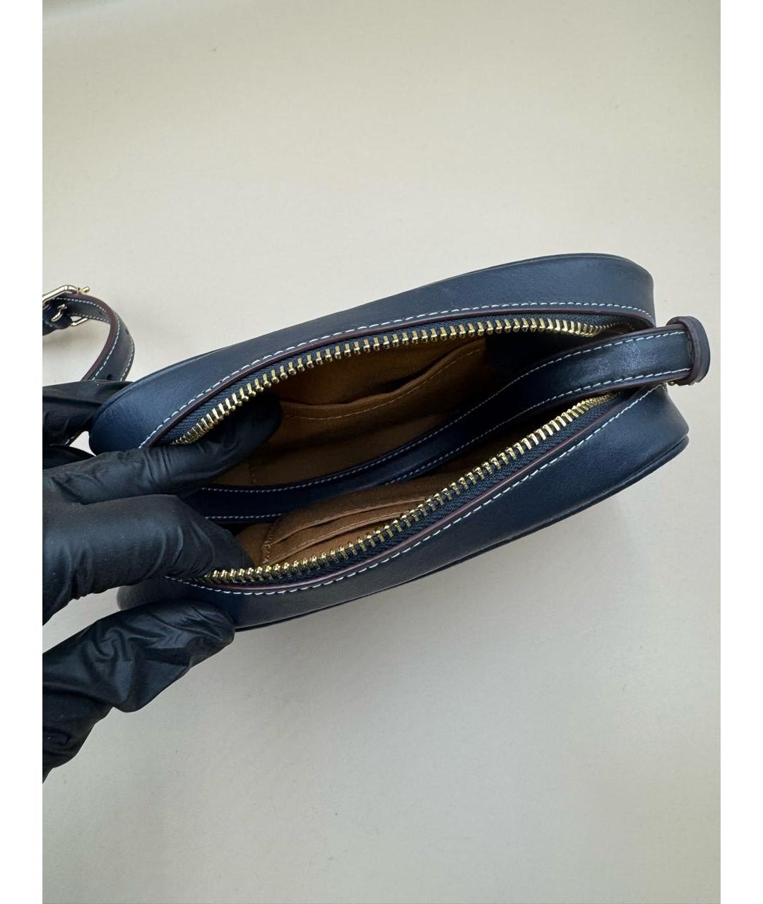 COACH Темно-синяя сумка через плечо, фото 6