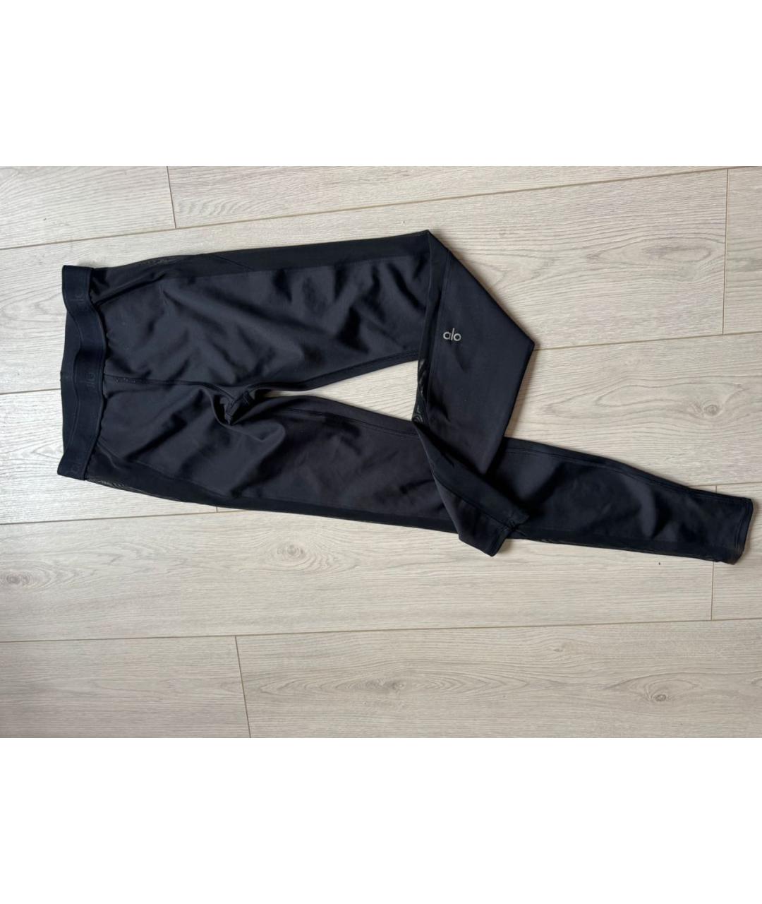 ALO YOGA Черные атласные спортивные брюки и шорты, фото 4