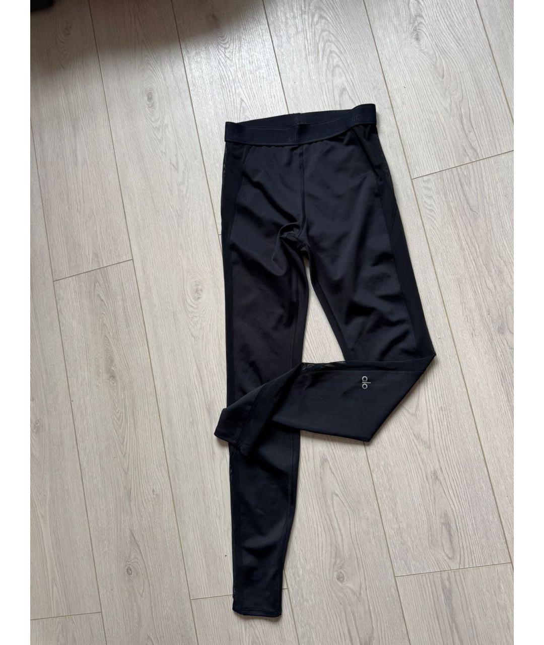 ALO YOGA Черные атласные спортивные брюки и шорты, фото 3