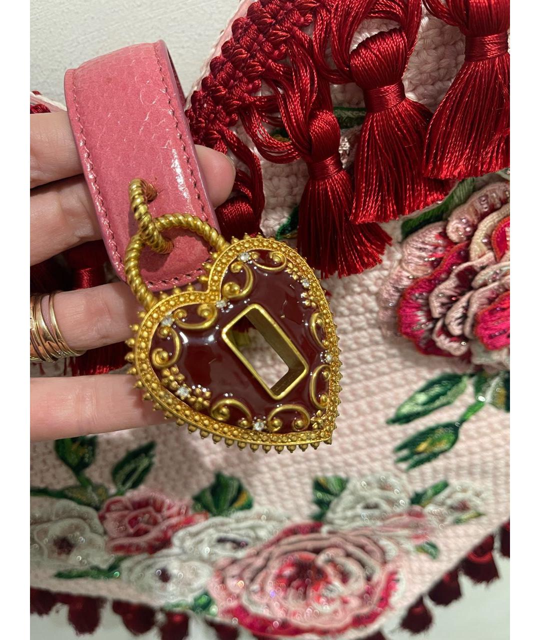 DOLCE&GABBANA Розовая сумка тоут, фото 6