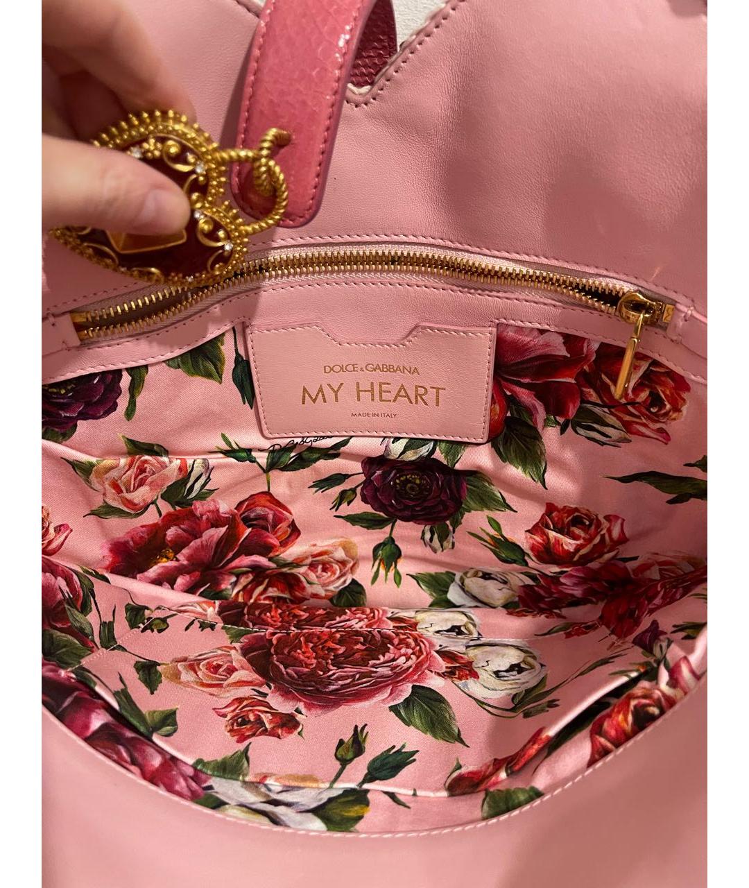 DOLCE&GABBANA Розовая сумка тоут, фото 4