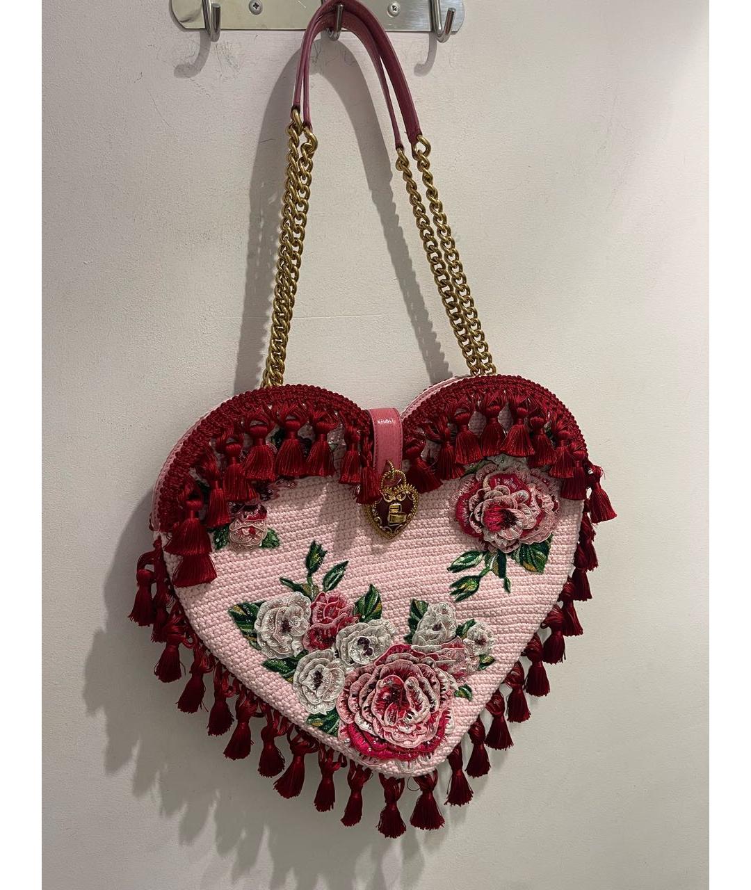 DOLCE&GABBANA Розовая сумка тоут, фото 9