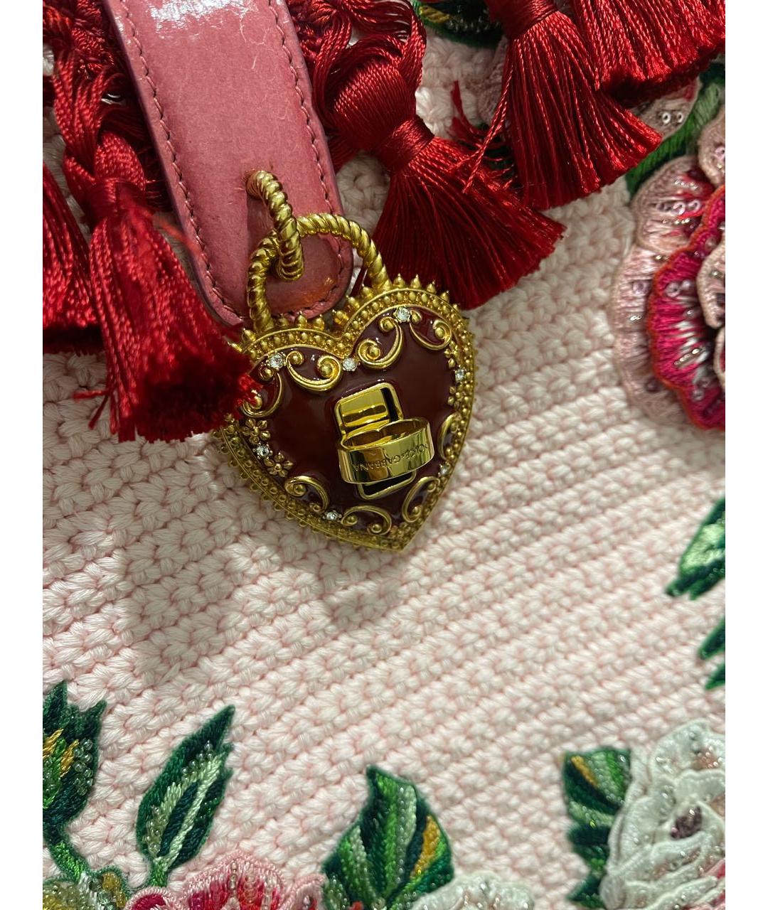 DOLCE&GABBANA Розовая сумка тоут, фото 7