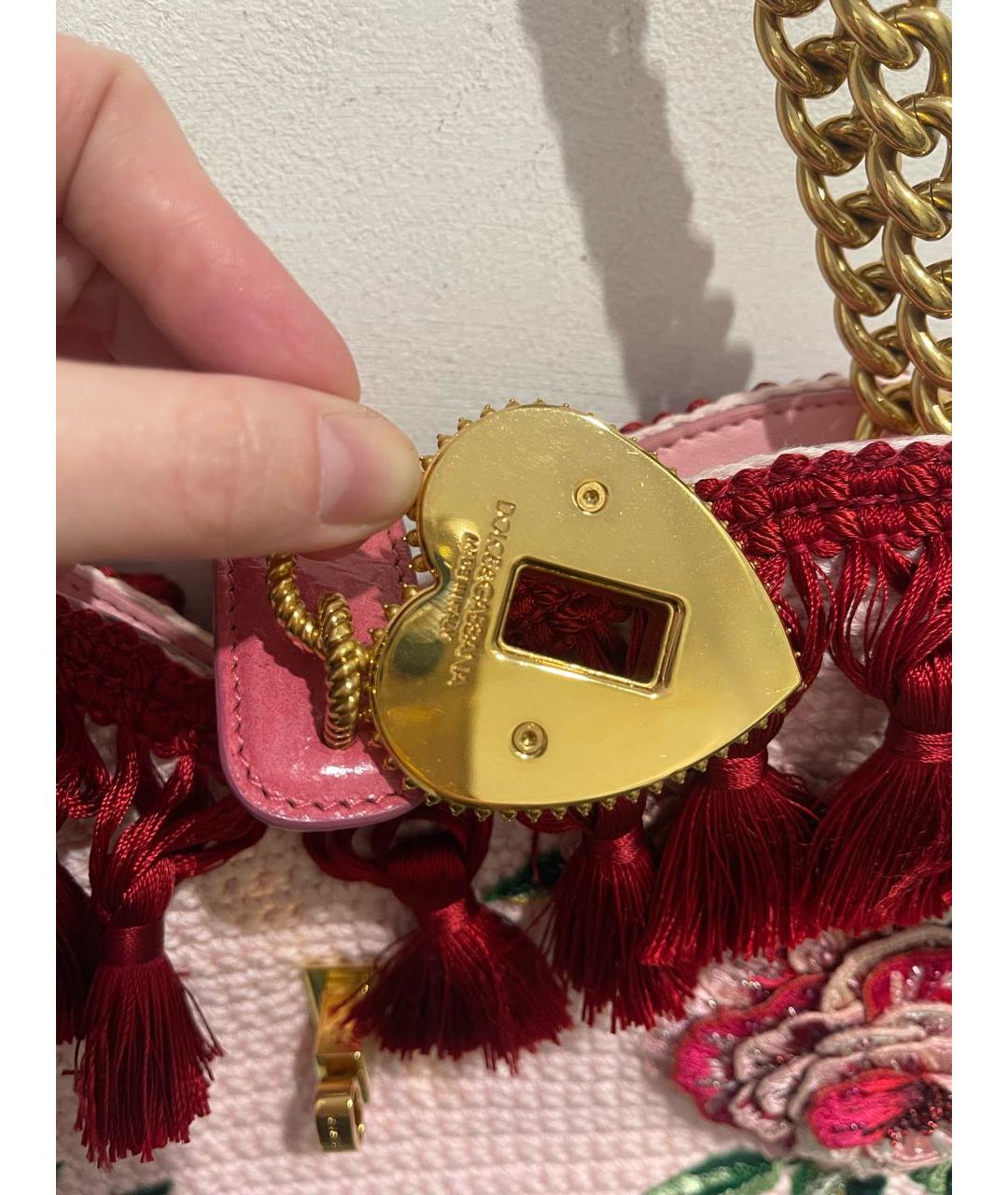 DOLCE&GABBANA Розовая сумка тоут, фото 5