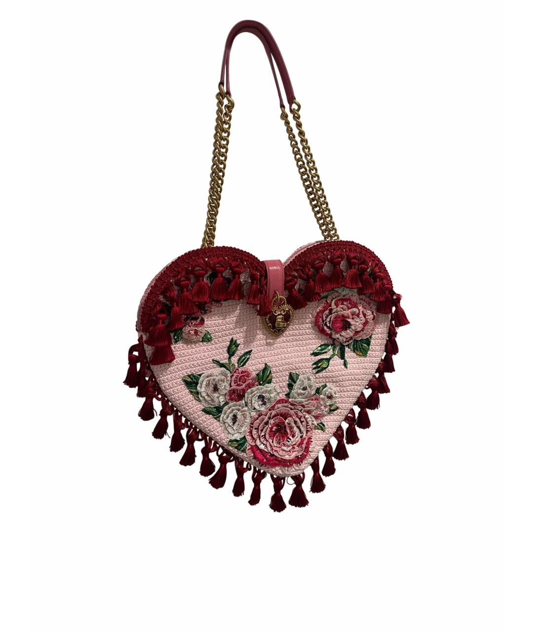 DOLCE&GABBANA Розовая сумка тоут, фото 1