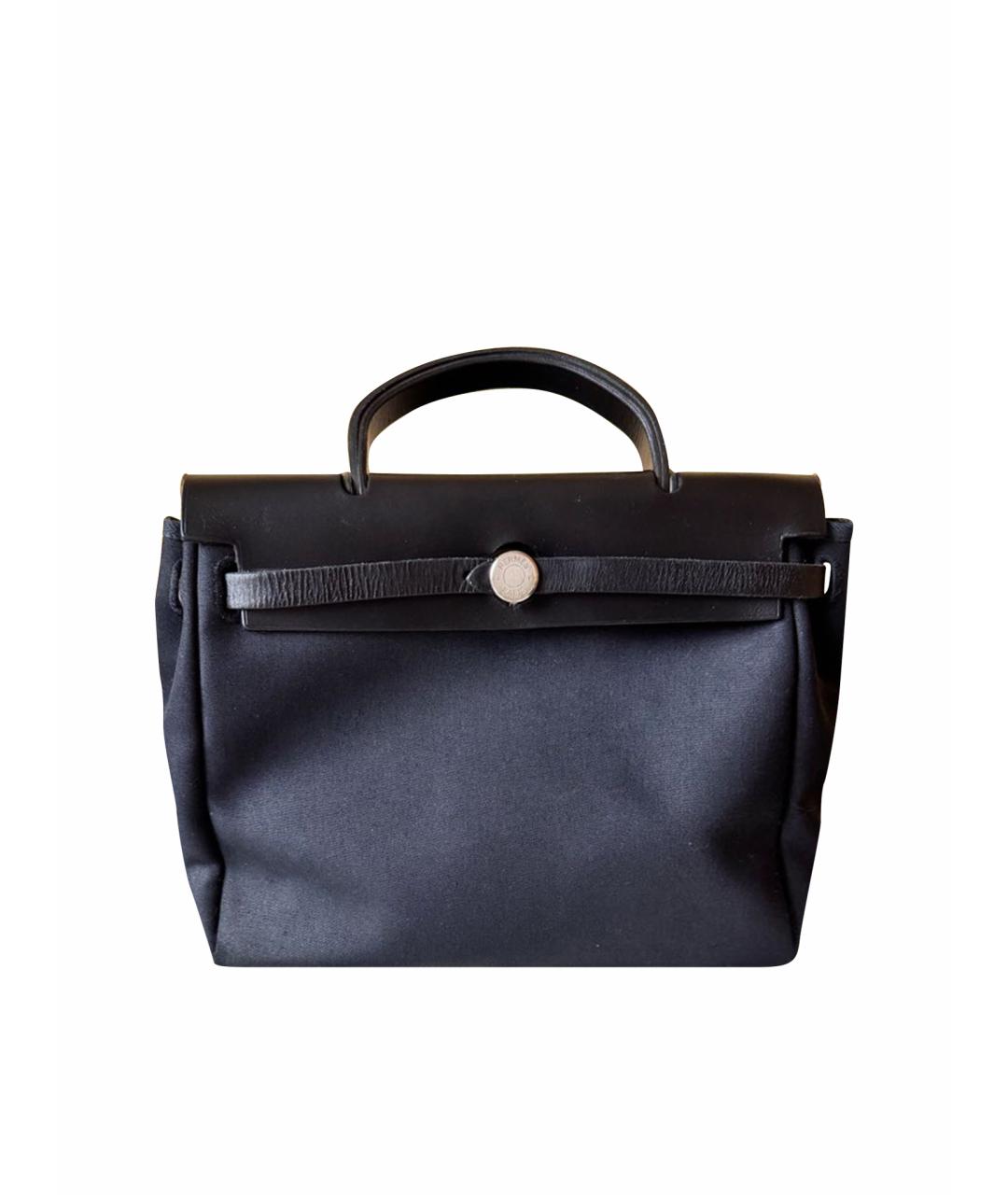 HERMES Черная тканевая сумка через плечо, фото 1