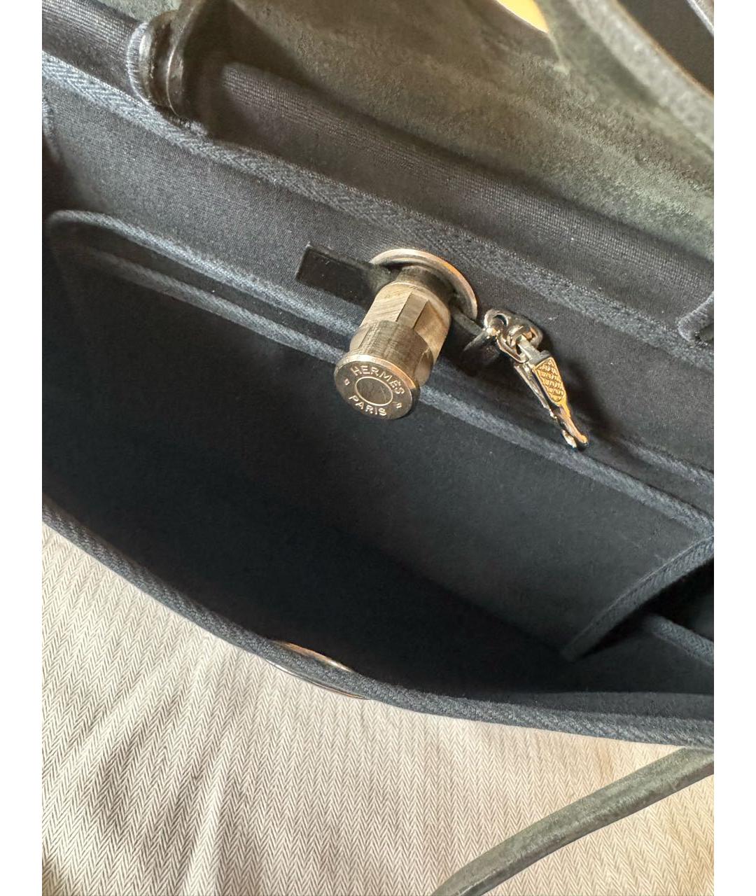 HERMES Черная тканевая сумка через плечо, фото 3