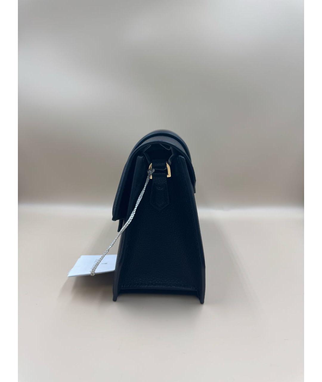 PATRIZIA PEPE Черная кожаная сумка через плечо, фото 3