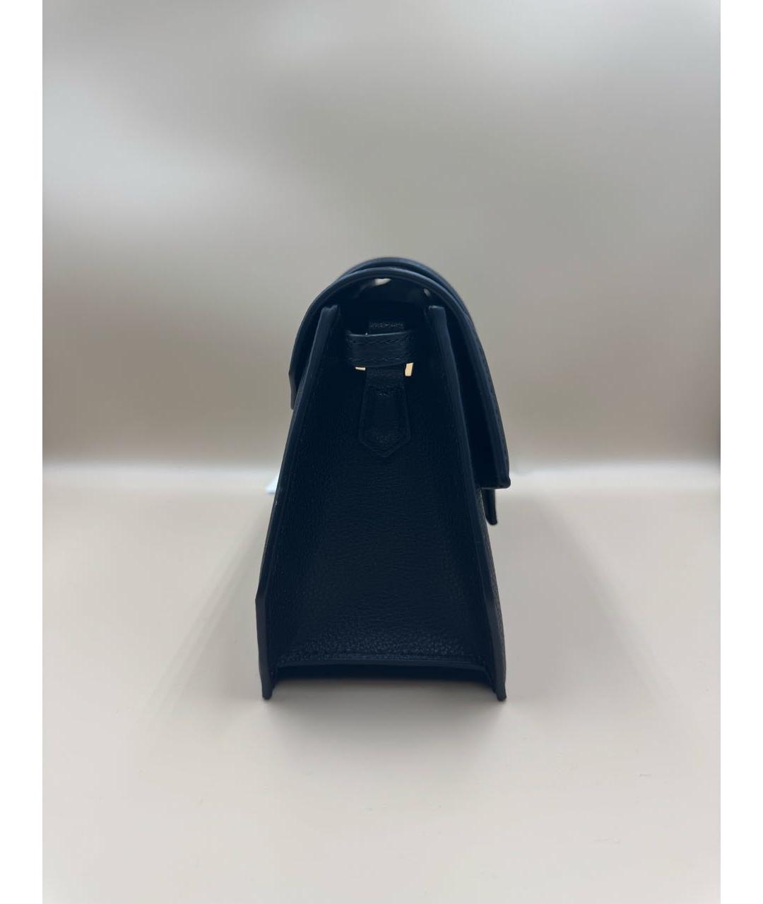 PATRIZIA PEPE Черная кожаная сумка через плечо, фото 4