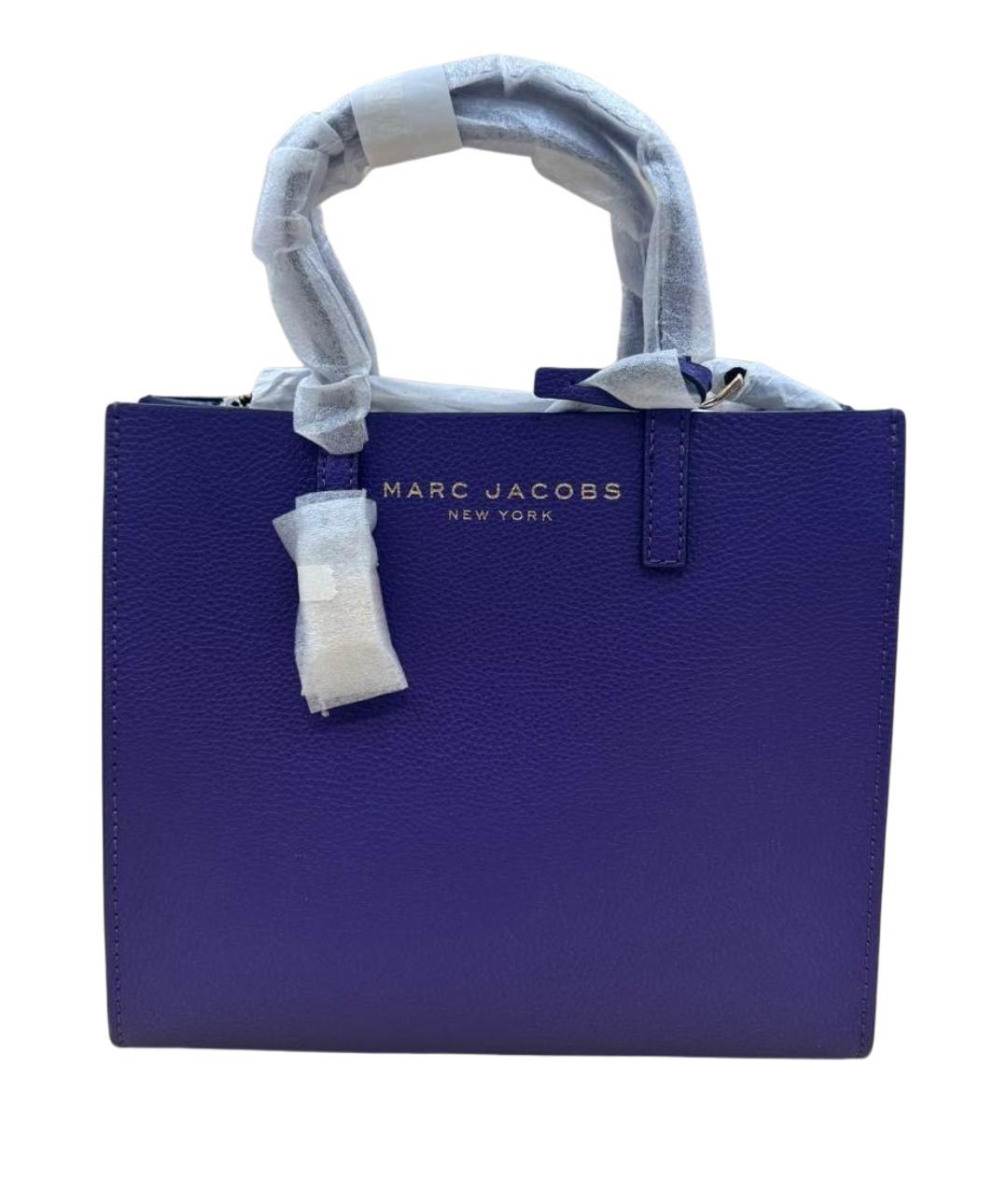 MARC JACOBS Фиолетовая кожаная сумка с короткими ручками, фото 1