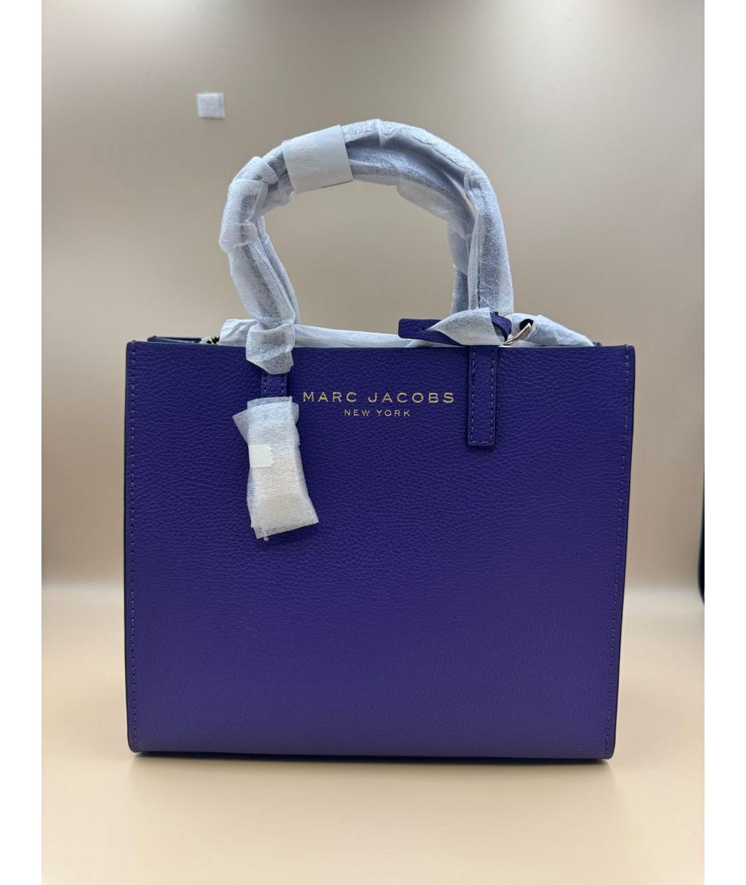 MARC JACOBS Фиолетовая кожаная сумка с короткими ручками, фото 7