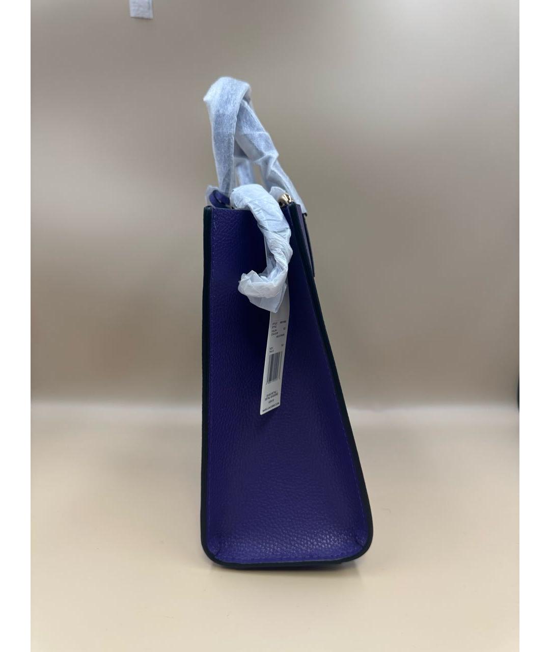 MARC JACOBS Фиолетовая кожаная сумка с короткими ручками, фото 3