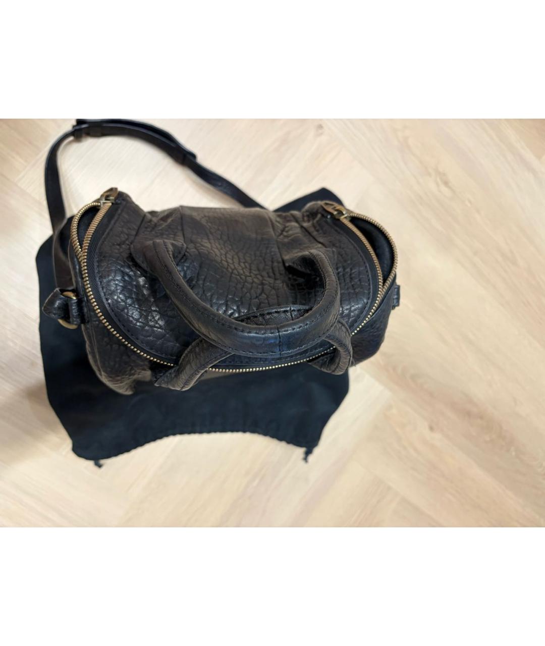 ALEXANDER WANG Черная кожаная сумка через плечо, фото 2