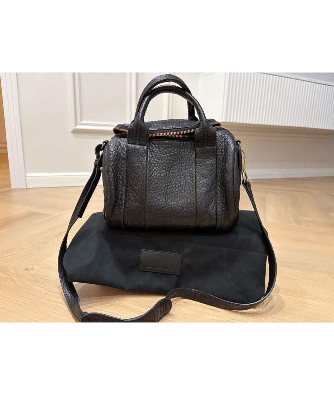 ALEXANDER WANG Черная кожаная сумка через плечо, фото 8