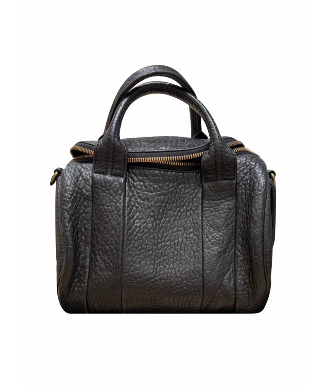 ALEXANDER WANG Черная кожаная сумка через плечо, фото 1