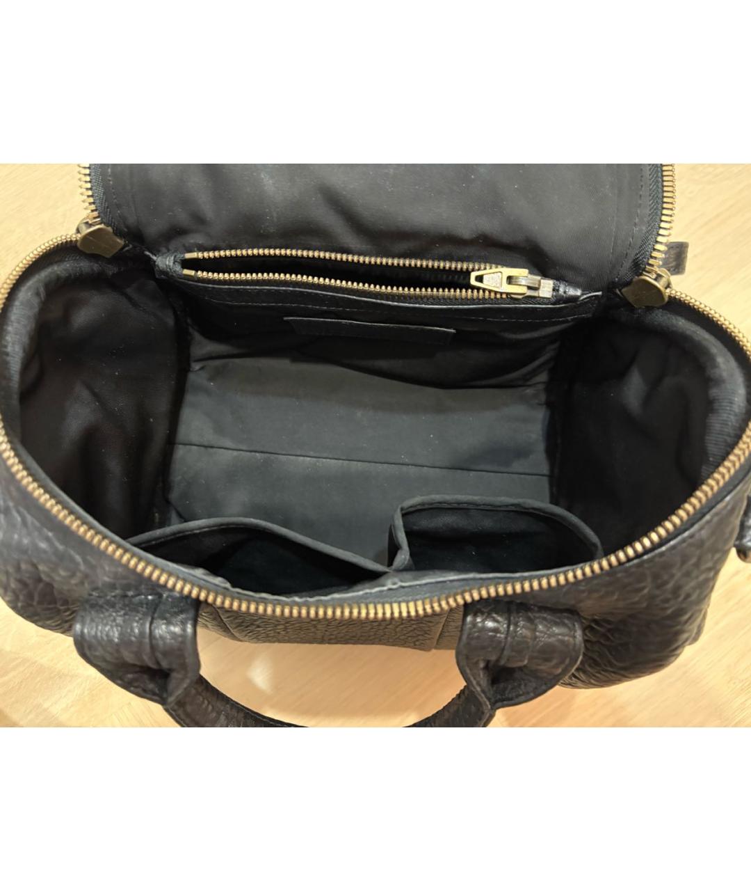 ALEXANDER WANG Черная кожаная сумка через плечо, фото 4