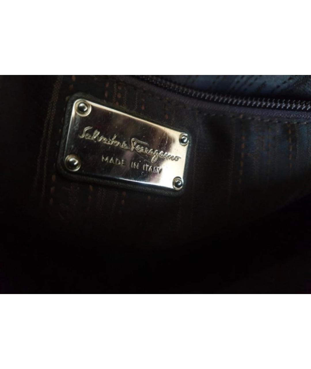 FERRAGAMO Коричневая кожаная сумка через плечо, фото 3