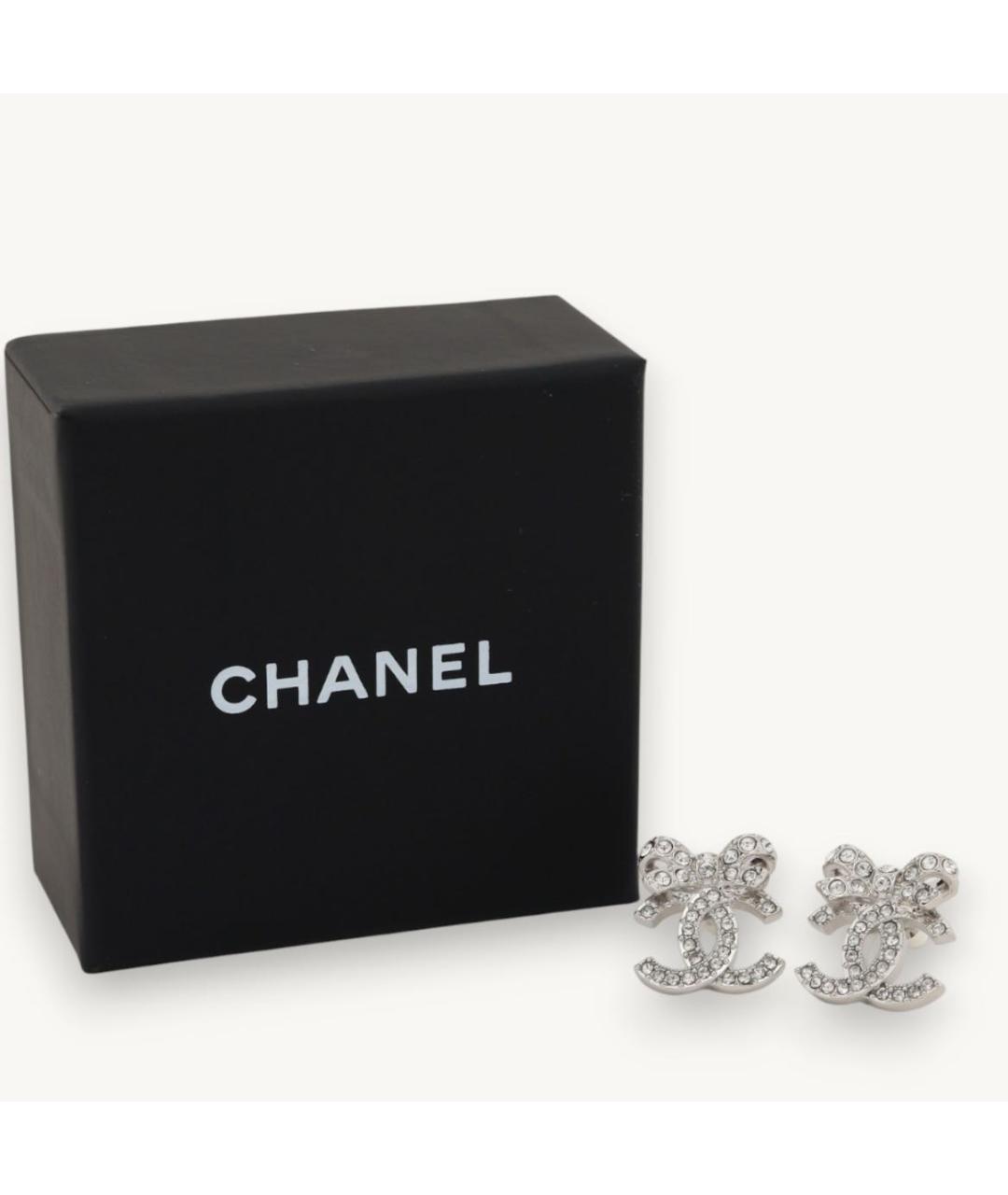 CHANEL Серебряные металлические серьги, фото 4
