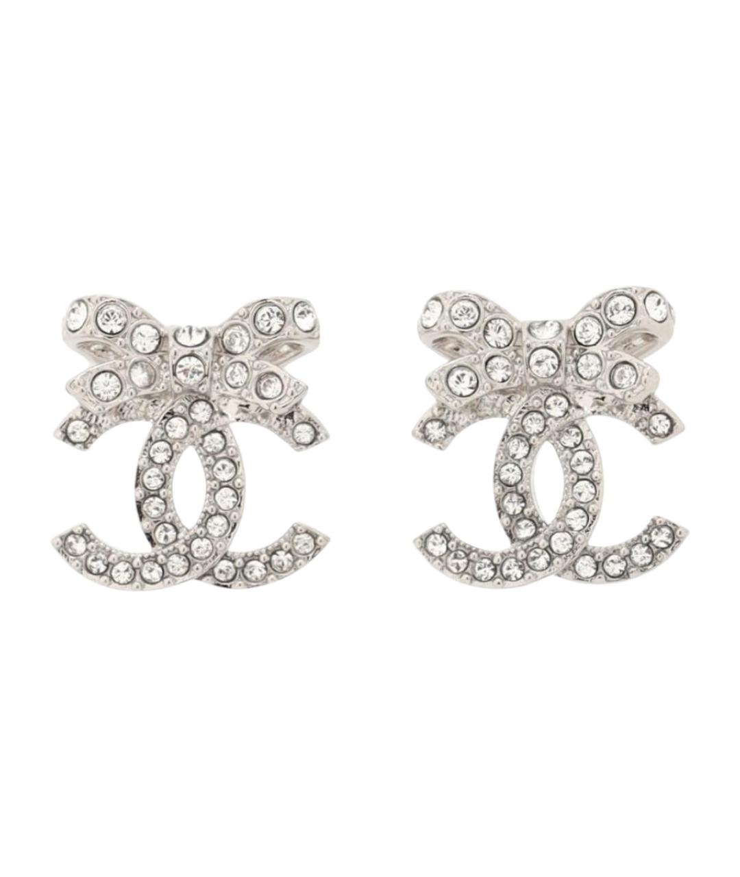 CHANEL Серебряные металлические серьги, фото 1