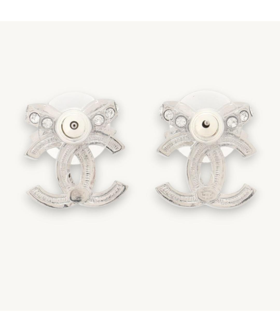 CHANEL Серебряные металлические серьги, фото 2