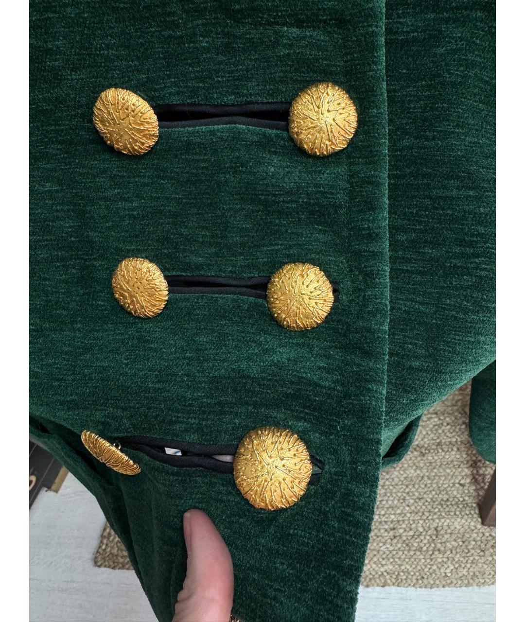 SAINT LAURENT Зеленый велюровый жакет/пиджак, фото 2