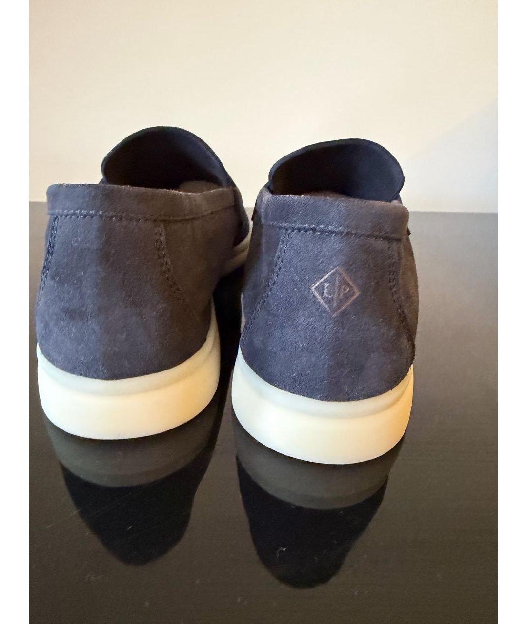 LORO PIANA Черные замшевые лоферы, фото 3