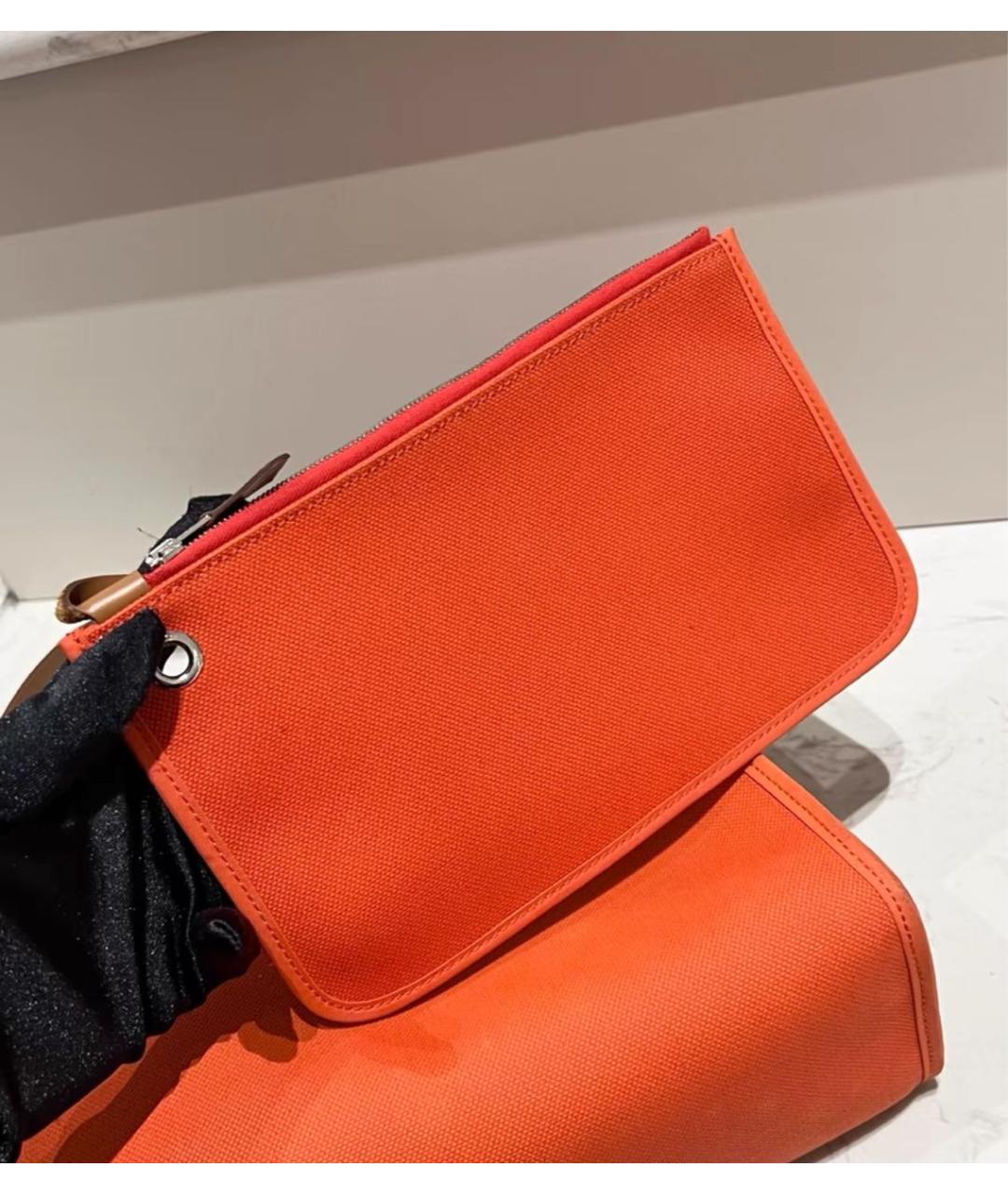 HERMES Красная тканевая сумка через плечо, фото 4