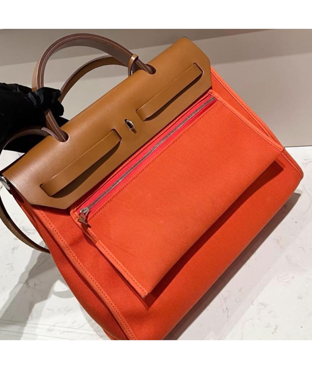 HERMES Красная тканевая сумка через плечо, фото 7