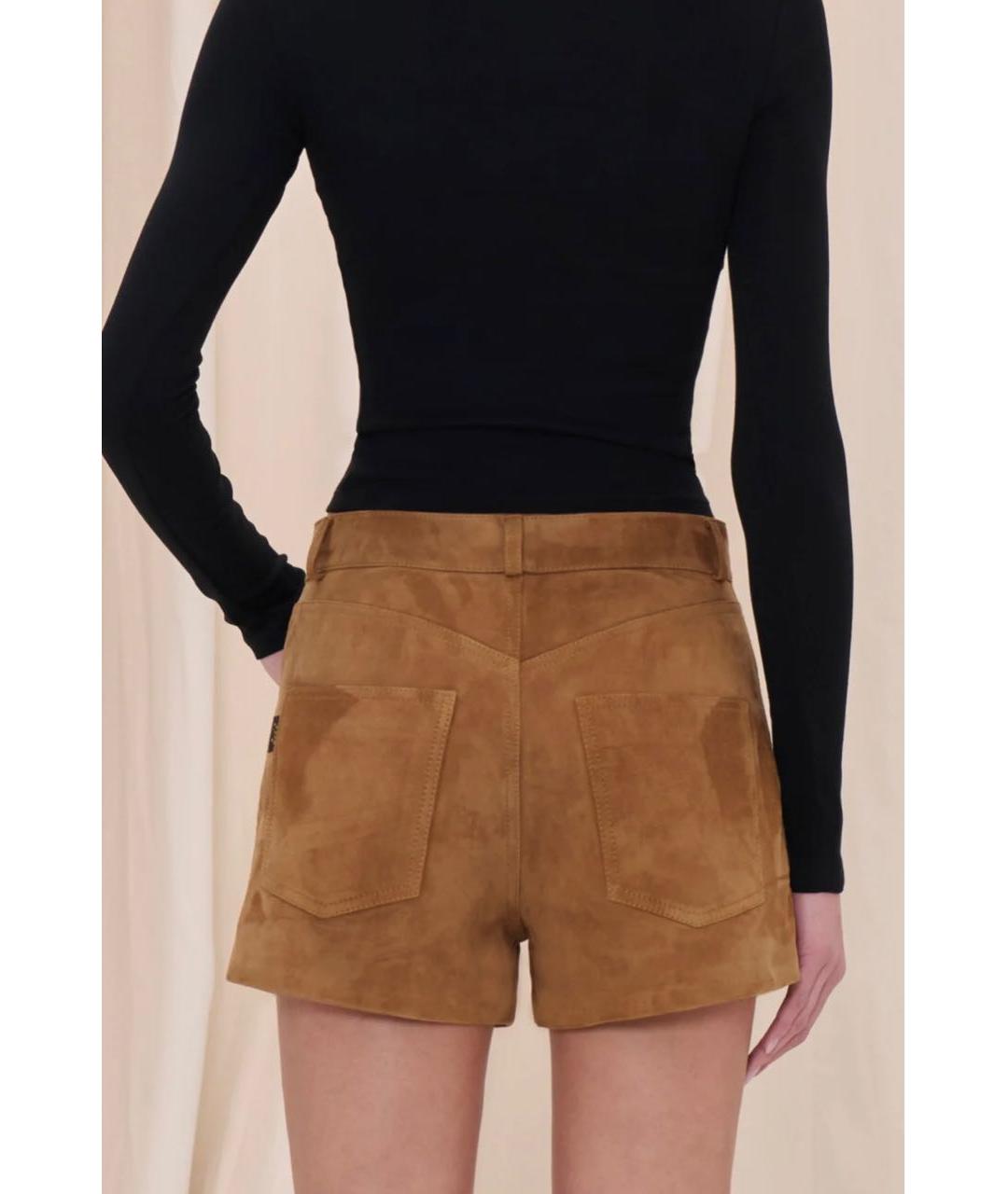 HAIKURE Коричневые замшевые шорты, фото 2