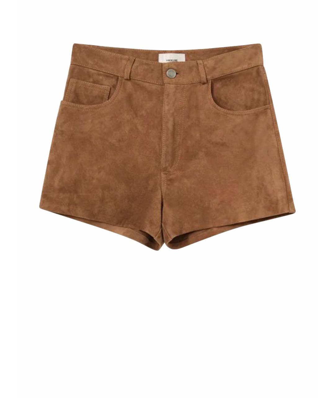 HAIKURE Коричневые замшевые шорты, фото 1