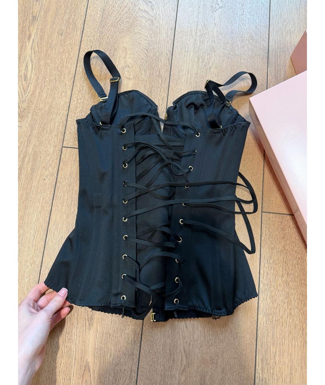 AGENT PROVOCATEUR Черный полиэстеровый корсет, фото 3