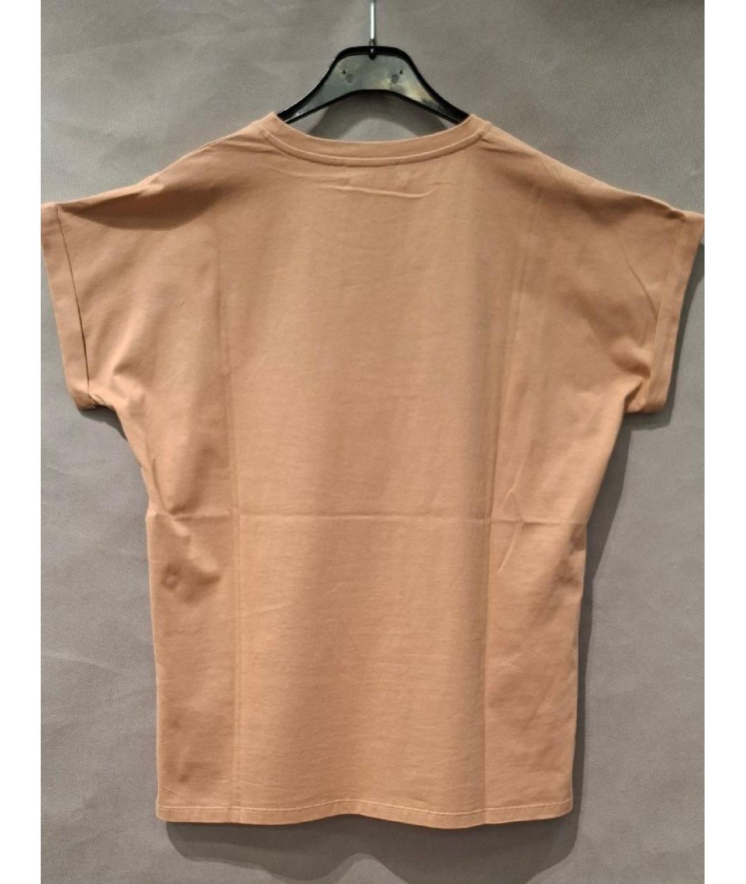 BALMAIN Бежевая хлопковая футболка, фото 2